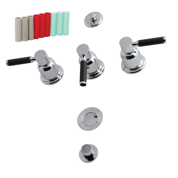 Kaiser KB6321DKL 3-Handle Bidet Faucet, Polished Chrome